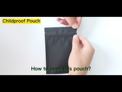 Zwarte kinderbestendige Mylar-zakken