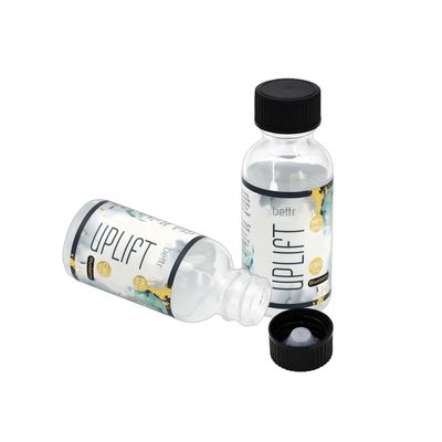 30 ml ronde huidverzorgingscosmetica glazen essentiële oliefles met etiket