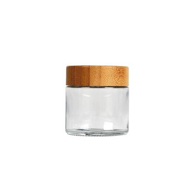3oz ontruim de Kruik van het Glasonkruid met Bamboedeksel de 8ste Kruik van het 3,5 Gramglas
