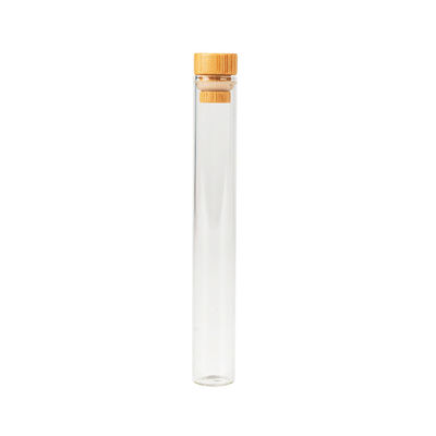 16x110mm de Duidelijke Buis van het Glas Prebroodje met de Geurbewijs van het Bamboedeksel