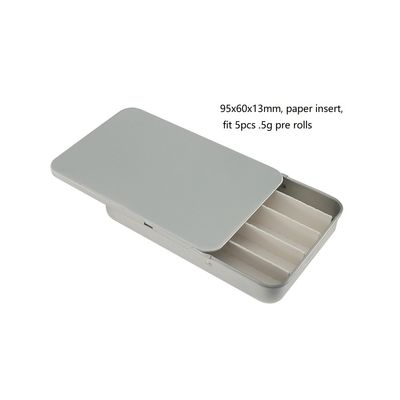 In reliëf makend Dia Veilig voor kinderen Tin With Paper Insert Tin van het 5 Pak het Prebroodje