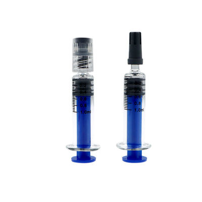 Van het de Douaneonkruid van het Borosilicateglas van het Pak1ml Gekleurde Luer het Slotspuit voor Concentraatolie