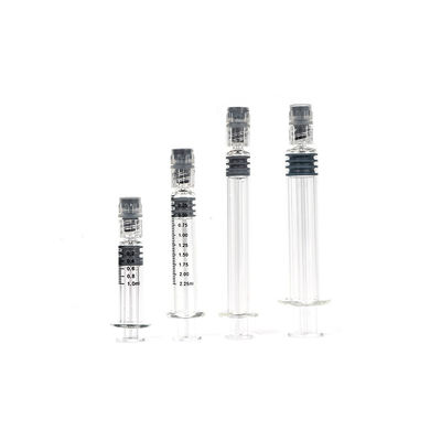 Luer Lock glazen spuitjes met metalen of kunststof spuitstuk Etherische olie spuit 0,5 ml 1 ml 2,25 ml 3 ml 5 ml