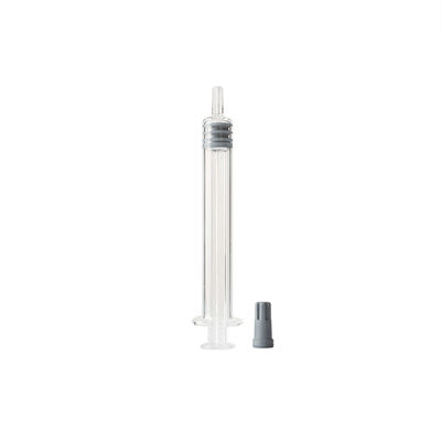 Leeg Luer Lock glazen spuitjes met metalen of kunststof spuitpunten voor cosmetische olie