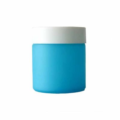 Custom logo glas wiet pot - D60 * H52 3oz 3,5 gram glas pot met kinderdichte dop