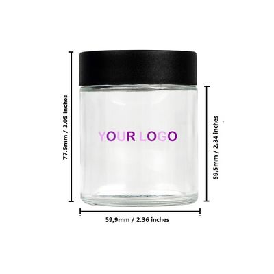 CRC Onkruid Verpakkende Kruik Duidelijke 4oz met de Kruik van de het Glas van het Schroefdeksel