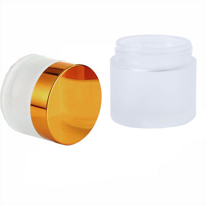 2oz Kinderveilige Matheldere Glazen Pot met Gouden Deksel