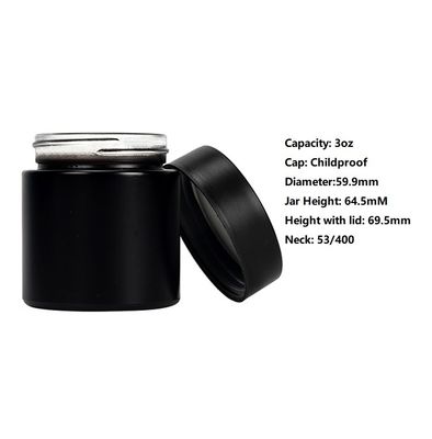 3oz/90ml-de Grootte van de het Onkruidkruik D60 * H52 Mm van het Capaciteitsglas