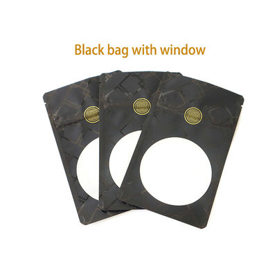 Aanpasbare Matte Zwarte Kinderwaardig Mylar Pockets met Doorzichtig Raam