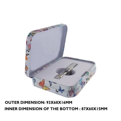 De Patroon Doos Scharnierend Tin Child Resistant Tin Box van de gepaste kleurdruk