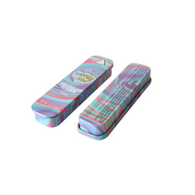 Klein Glijdend Tin Box For Infused Tablets Veilig voor kinderen Prerolls en Patroon
