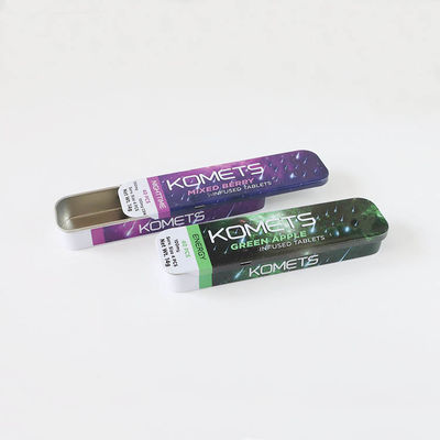 Mini Metal Child Resistant Tin-Doos voor THC Gegoten Tabletten Verpakking