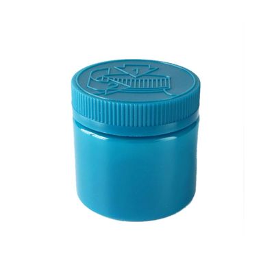 6oz blauwe Plastic Onkruidkruik met Duw neer & het Bewijskappen van het Draaikind