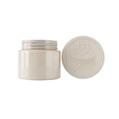 Kinderwaardig 3 oz PET plastic geurbestendige wietpot met 53-400 hals afwerking