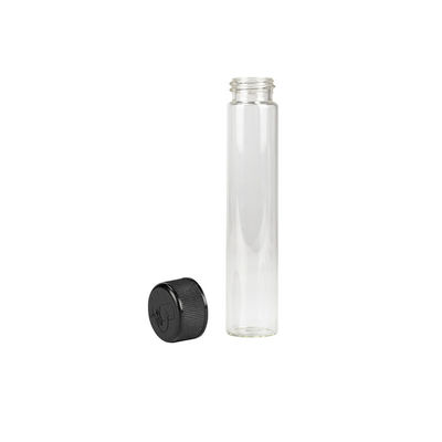 Doorzichtige glazen prerollbuizen 120 mm lengte plastic deksel kinderbestendige