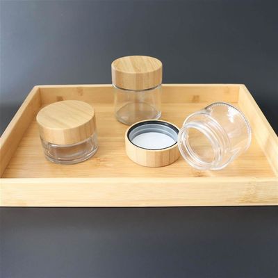 Het Glaskruik veilig voor kinderen 2oz 3oz 4oz 5oz 6oz van het Bamboedeksel voor opslag