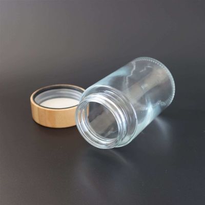 Het Glaskruik veilig voor kinderen 2oz 3oz 4oz 5oz 6oz van het Bamboedeksel voor opslag