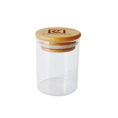 Houten van de het Glaskruik 1-18oz van Borosilicate van het Zuigingsdeksel van de de Mondhennep Brede de Bloemkruik