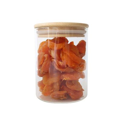 Hittebestendige Hoge Borosilicate-Glascontainer met Bamboedeksel voor Keuken