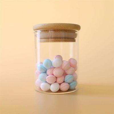 van het het Glasvoedsel van 1-18oz Borosilicate van de Noedelherb and spice containers with het Bamboedeksel