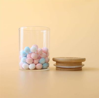 3oz de houten Bus van de het Glaskruik van Borosilicate van het Zuigingsdeksel voor Opslagvertoning
