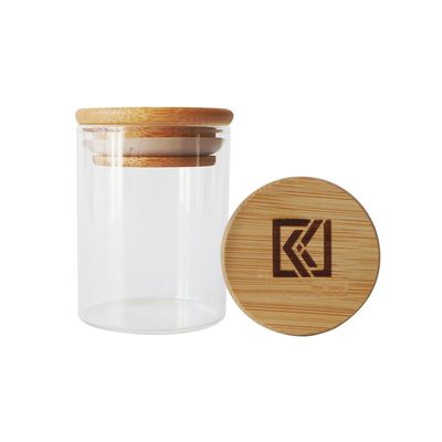 van het Dekselborosilicate van 2oz 3oz Houten het Glaskruik voor Onkruid Droge Producten