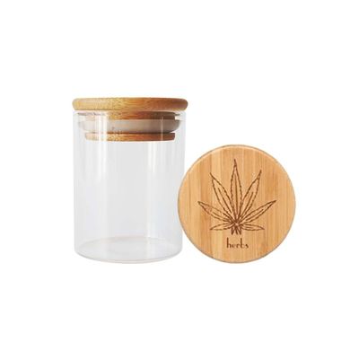 Houten van de het Glaskruik 1-18oz van Borosilicate van het Zuigingsdeksel van de de Mondhennep Brede de Bloemkruik