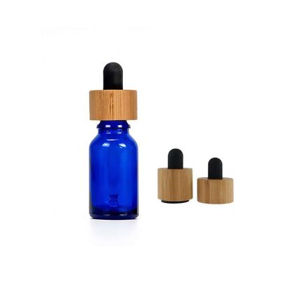 Fles van het glas de Lege Druppelbuisje met Fles van de Bamboe de Houten Hoogste 30ml Etherische olie