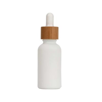 Fles van het glas de Lege Druppelbuisje met Fles van de Bamboe de Houten Hoogste 30ml Etherische olie