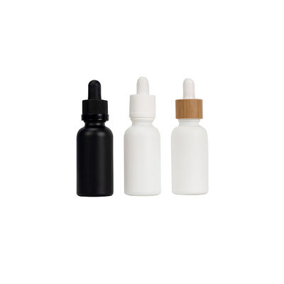 Gepersonaliseerde kleurendruppelfles voor essentiële oliën en serum kindbestendig zwart glasfles met druppel