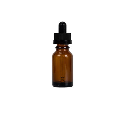 Gepersonaliseerde kleurendruppelfles voor essentiële oliën en serum kindbestendig zwart glasfles met druppel