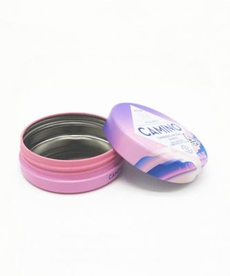 Kleverige Ronde de Producten van Tin Boxes With Lids CBD Verpakking veilig voor kinderen