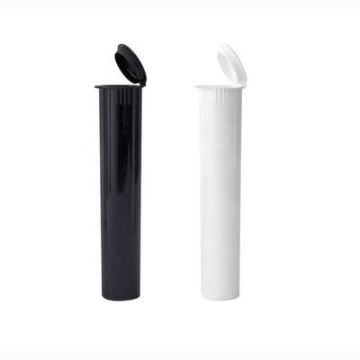 verpakkingen PP-plastic kinderdichte containers Zwart Wit Custom herbruikbare Preroll Pop Top Tubes