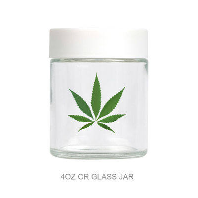 CRC Onkruid Verpakkende Kruik Duidelijke 4oz met de Kruik van de het Glas van het Schroefdeksel