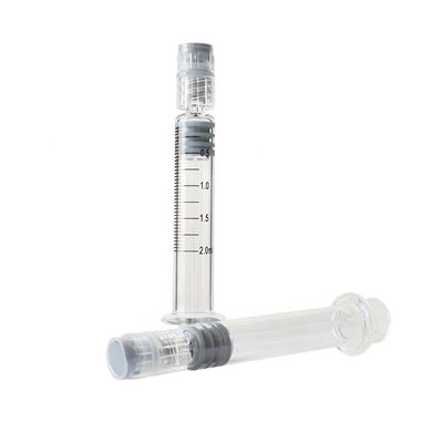 Leeg Luer Lock glazen spuitjes met metalen of kunststof spuitpunten voor cosmetische olie
