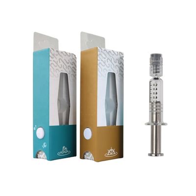 Standaard- of langvormige Luer Lock glazen spuit met metalen zuiger
