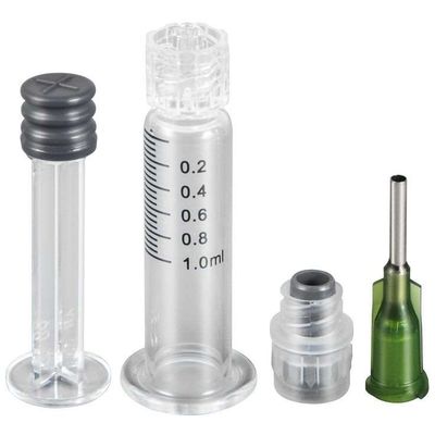 CBD-olie glazen spuit Luer Lock THC-olie spuit 1 ml lege Luer cap glazen spuit
