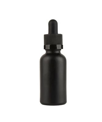 Gepersonaliseerde kleurendruppelfles voor essentiële oliën en serum kindbestendig zwart glasfles met druppel