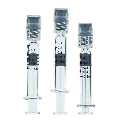 0.5 ml Luer Slip Luer Lock Borosilicaat glas spuiten voor CBD olie