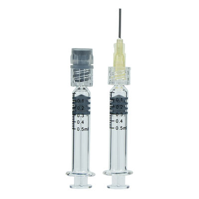 0.5 ml Luer Slip Luer Lock Borosilicaat glas spuiten voor CBD olie
