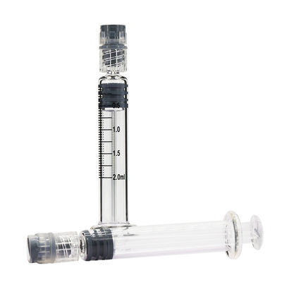 2 ml Luer Lock voorgevulde borosilicaat glas spuiten voor essentiële olie