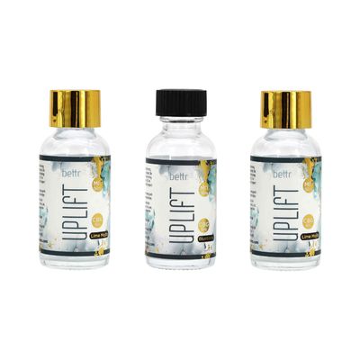 1oz 30ml Geurlekdichte luchtdichte heldere ronde Boston glazen fles met zwarte schroefdop voor etherische olie, vloeibare medicijnen, vloeistof