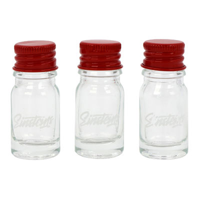 Aangepaste Logo Medicijn Concentraat Olie 5mL Glazen Fles Pot met Rode Metalen Deksel